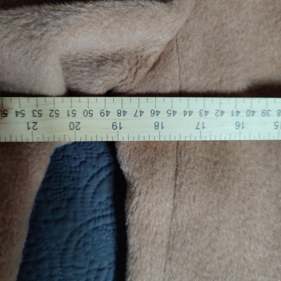 Harve Bernard Tan Cashmere Wool Button Front Coat Union Made Womens 6 Timeless - Picture 15 of 16